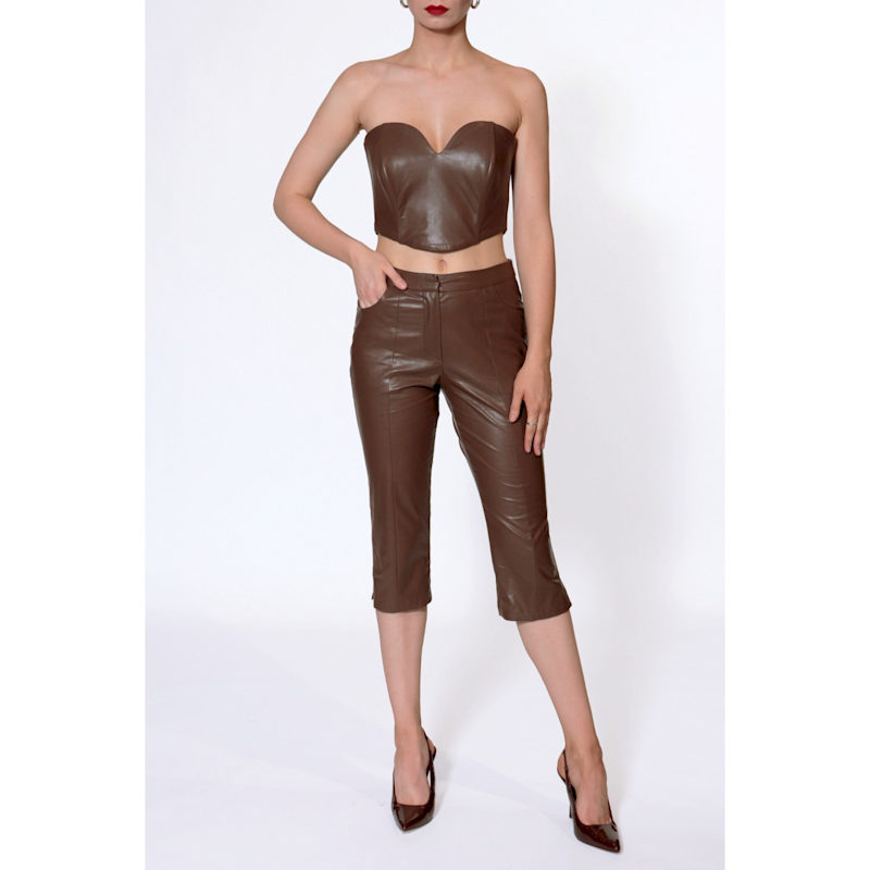 Thumbnail of Capri Dakota Chocolate Brown Below Short Pants image