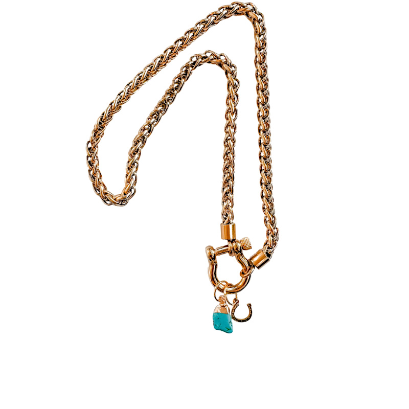 Thumbnail of Cable Carabiner Charm Necklace image