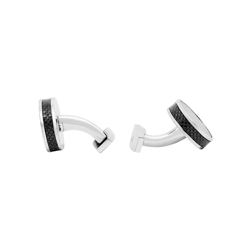 Thumbnail of Carbon Tablet Cufflinks With Palladium Plated & Carbon Fibre image