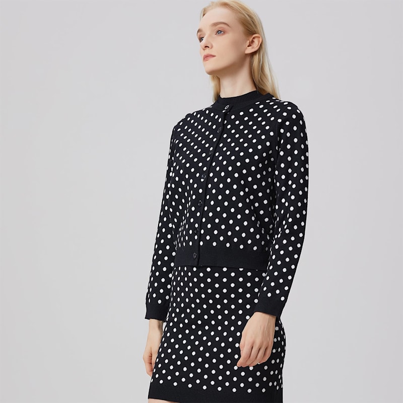 Thumbnail of Polka Dots Knitted Cardigan image