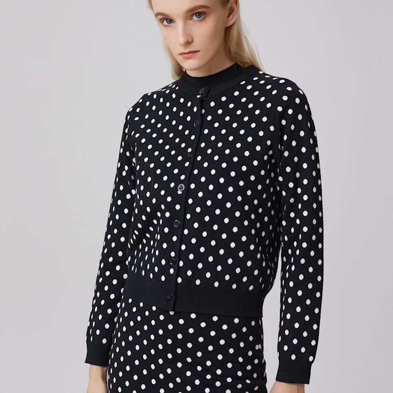Thumbnail of Polka Dots Knitted Cardigan image