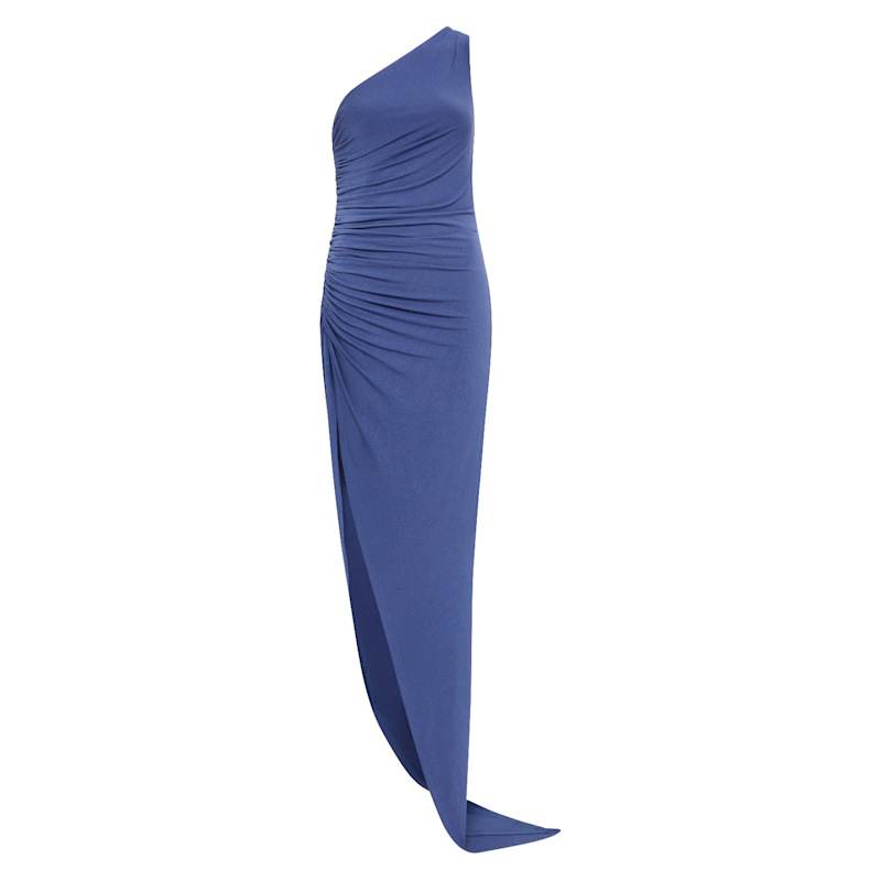 blue stretchy dress Women's Made to Move Periwinkle Blue Jersey Knit Sleeveless Maxi Dress | Size: S