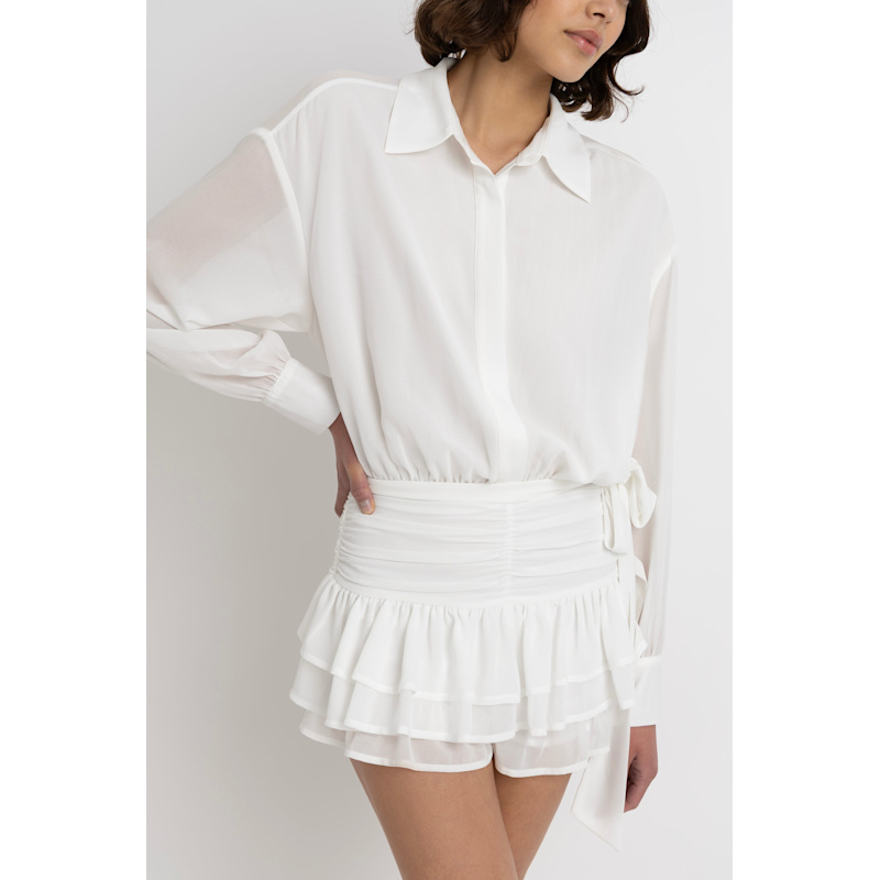 Thumbnail of Carlotta White Shirt Skort Dress image