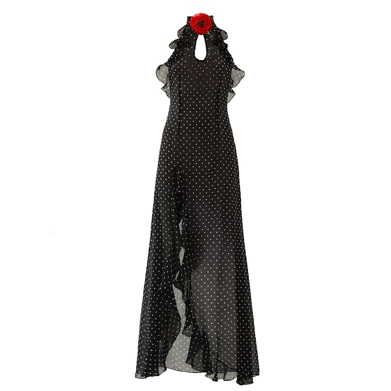 Thumbnail of Carmen Silk Chiffon Polka Dot Dress image