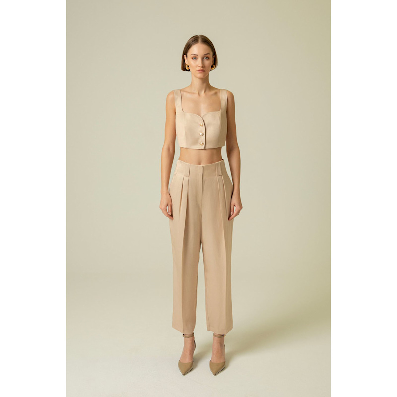 Thumbnail of Carrot Leg Beige Pants image