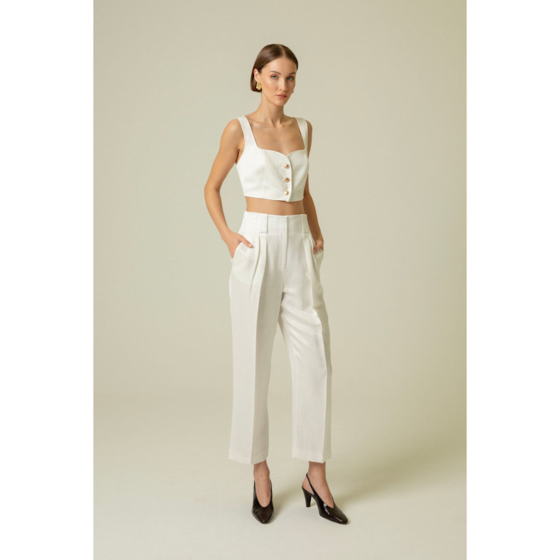 Thumbnail of Carrot Leg Ecru Pants image
