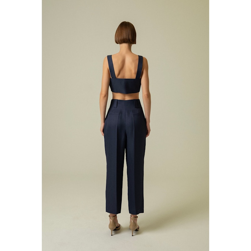 Thumbnail of Carrot Leg Navy Blue Pants image