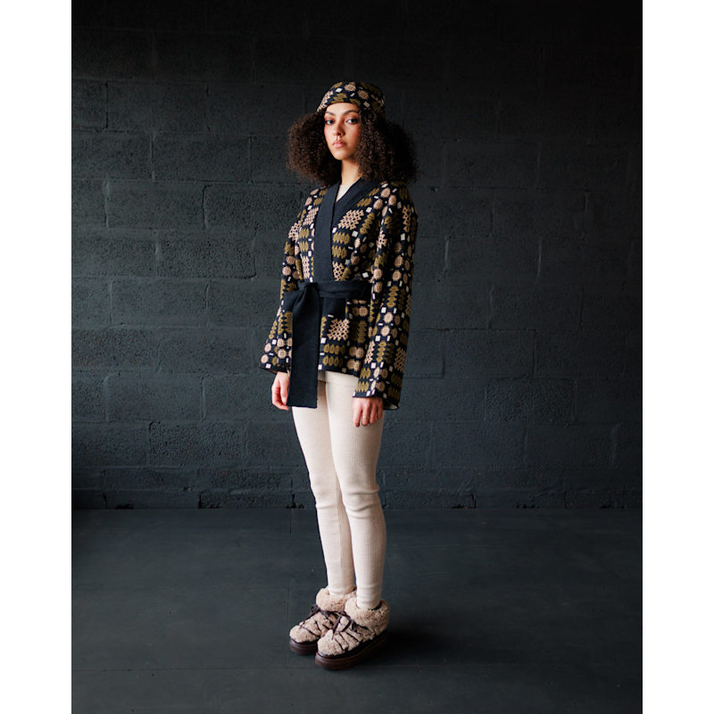 Thumbnail of Carthen Merino Wrap Cardigan - Soot / Fields image
