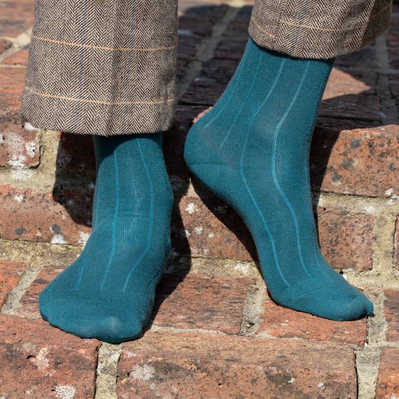 Thumbnail of Men’S Two Pairs Cashmere Socks Bundle – Green & Teal image
