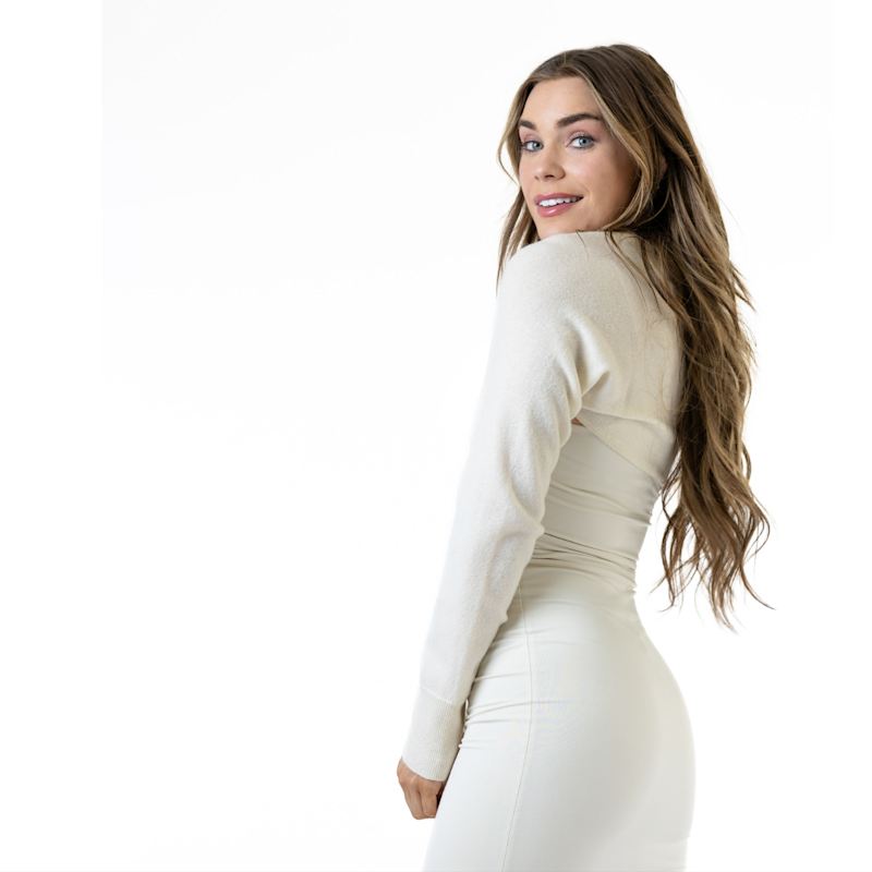 Thumbnail of Cashmere Shrug - Ivory White image