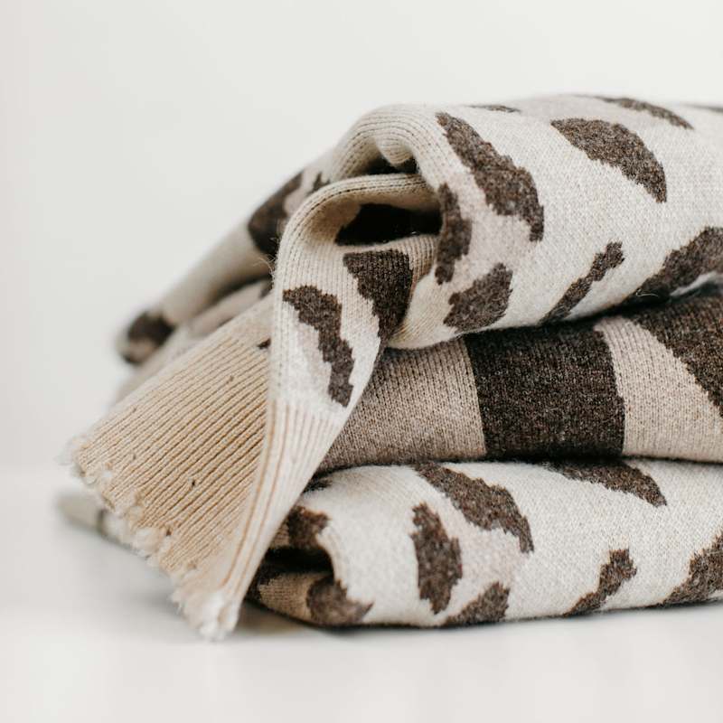 Thumbnail of Cashmere Wool Leopard Print Crewneck Sweater - Mocha image