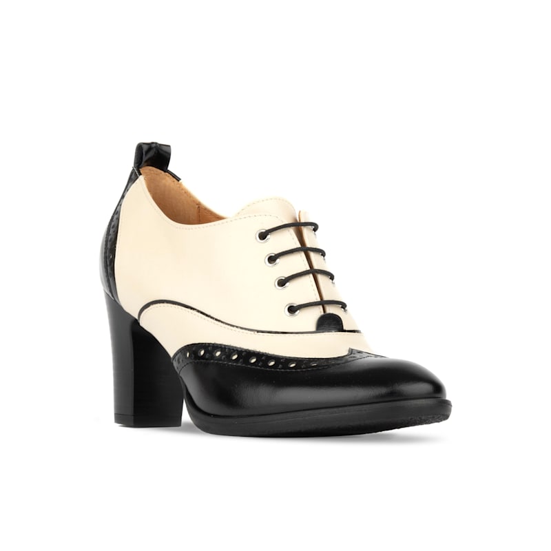 Thumbnail of Casino - Cream & Black - Womens Designer Heels image