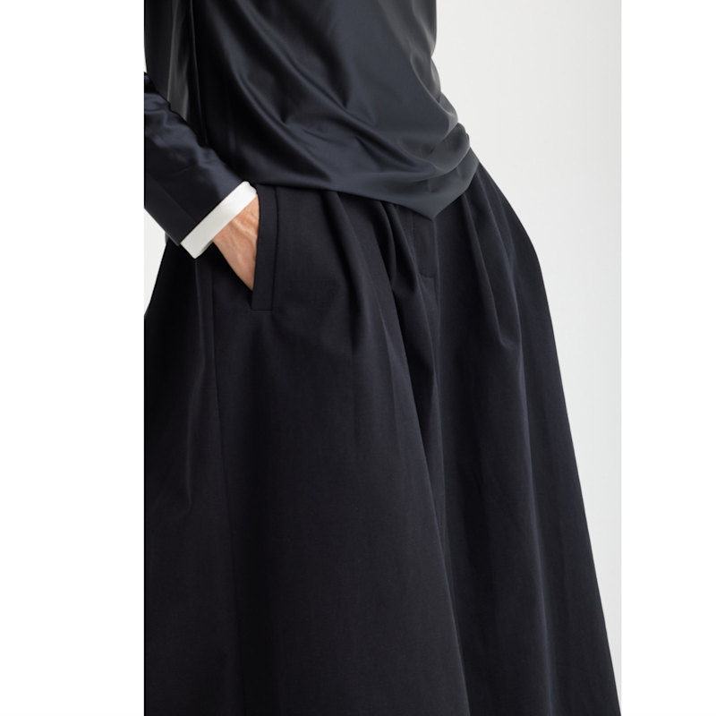 Thumbnail of Casual A-Line Maxi High Waist Skirt Black image