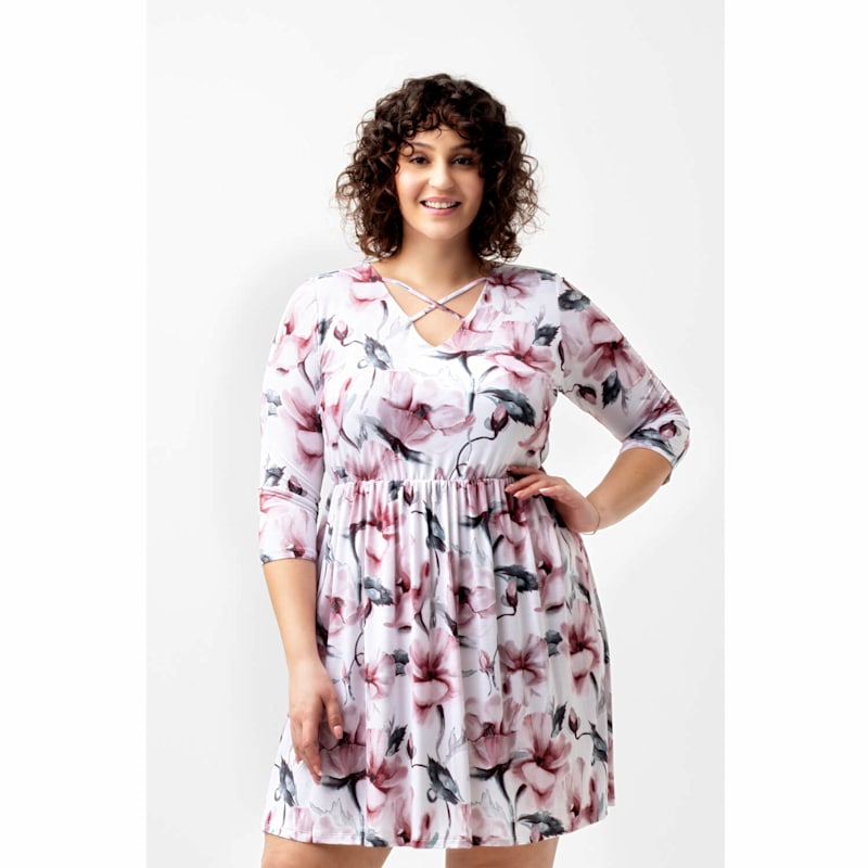 white christmas dresses Short Plus Size Wrap Dress