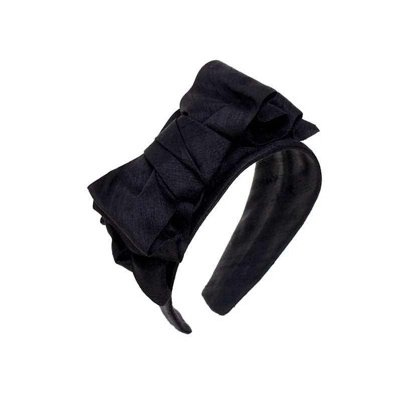 Thumbnail of Catch Me - Black Silk Bow Headband image