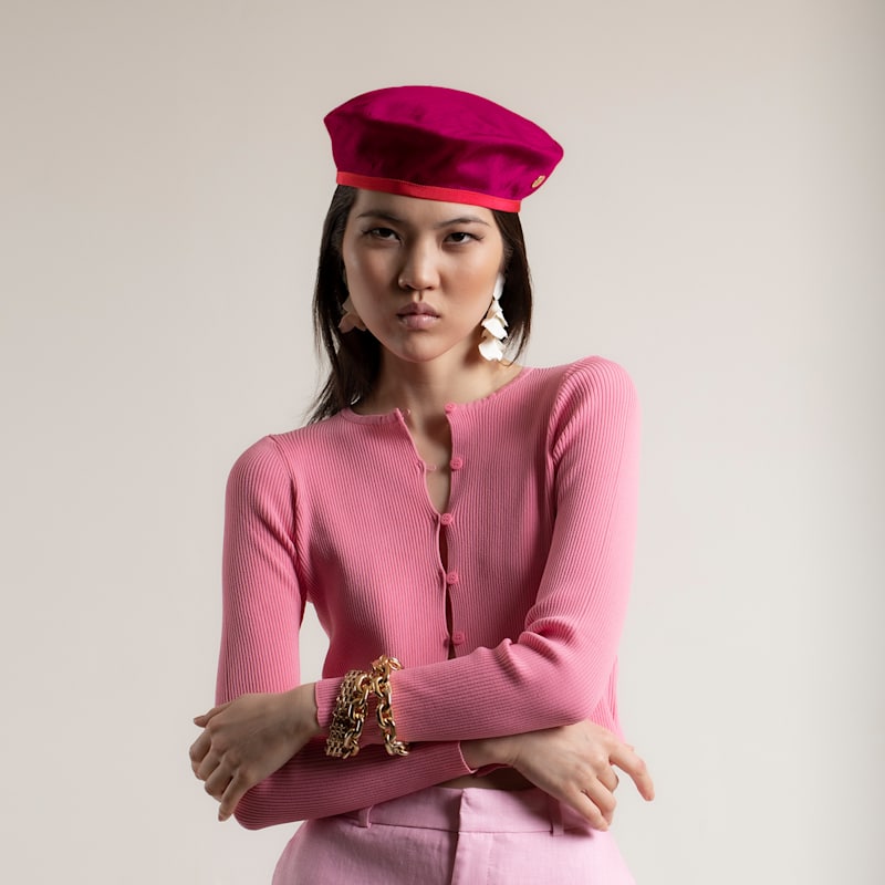 Thumbnail of Catch Me - Fushya Silk French Beret Hat image