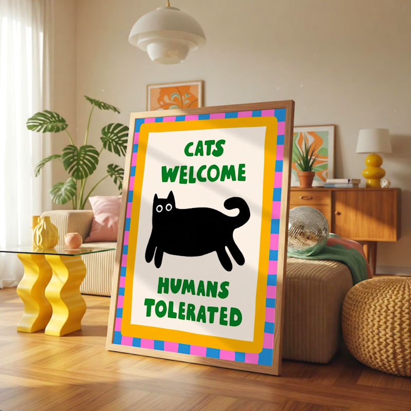 Thumbnail of Cats Welcome - Art Print - Medium image