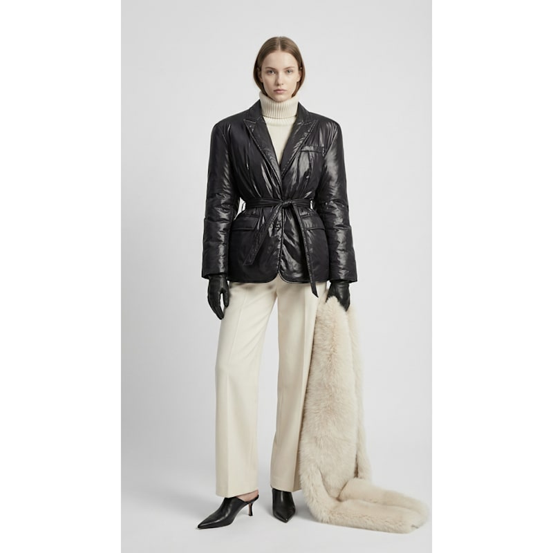 Thumbnail of Caviar Black Belted Quilted Blazer - Special Capsule "Self.Readytowear" image