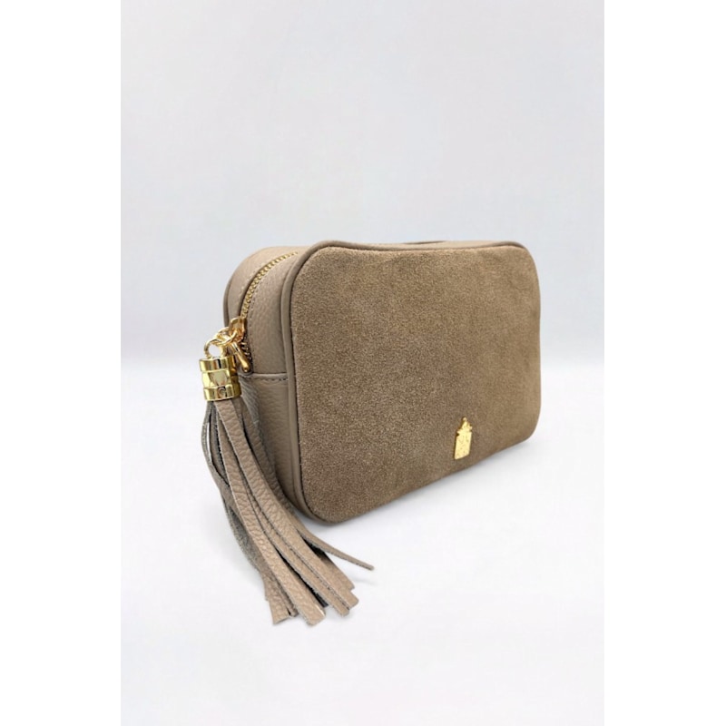 Thumbnail of Caz - Italian Leather & Suede Light Taupe image