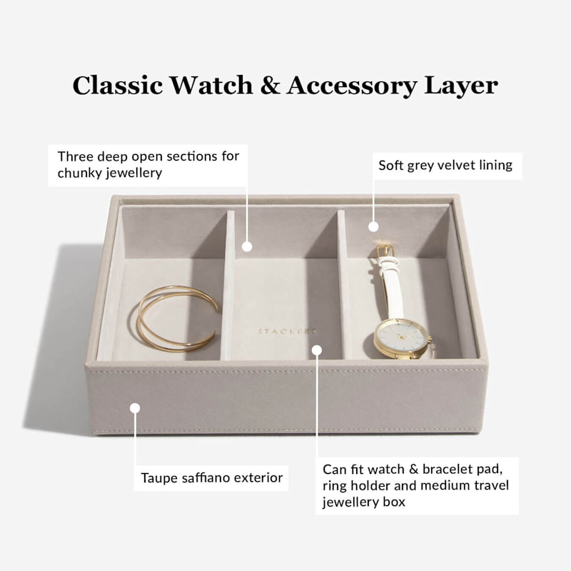 Thumbnail of Stackers Taupe Classic Jewelry Box Set Of Four image