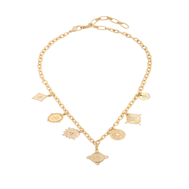 Thumbnail of Celeste Compass Charm Necklace image