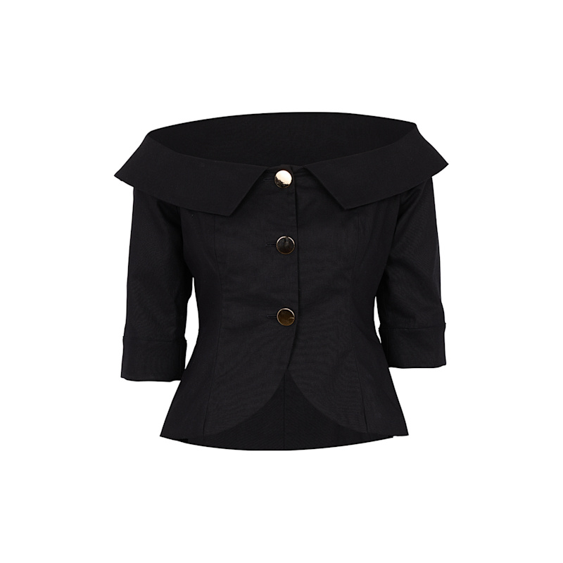 Thumbnail of Celeste Linen Cotton Blazer Black image