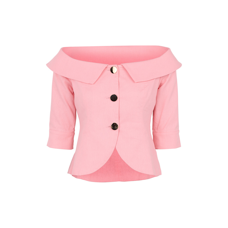 Thumbnail of Celeste Linen Cotton Blazer Pink image