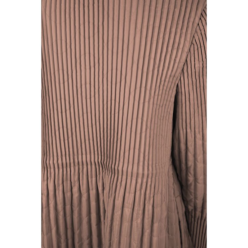 Thumbnail of Celeste Petals Plissé Quilted Jacket - Tan image
