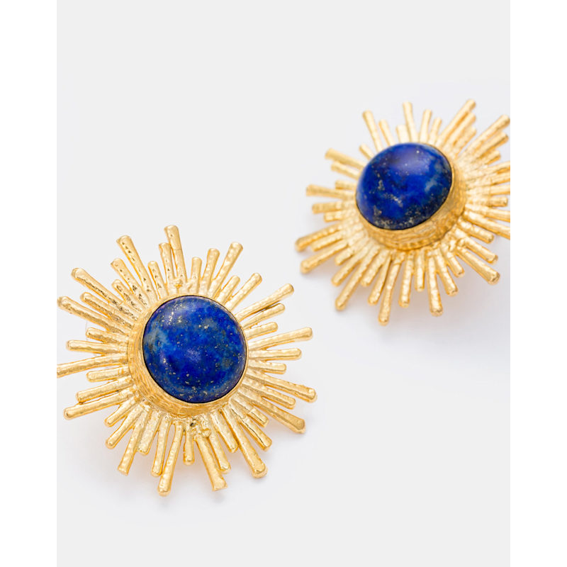 Thumbnail of Celestial Radiance Earrings With Lapis Lazuli image