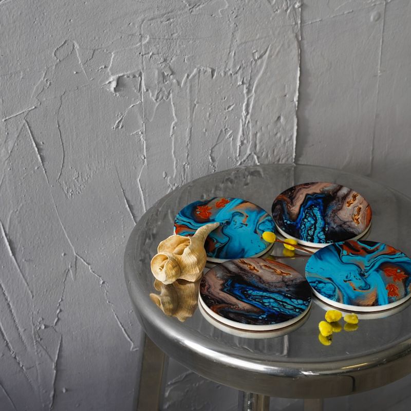 Thumbnail of Ceramic Coaster Set Of Four image