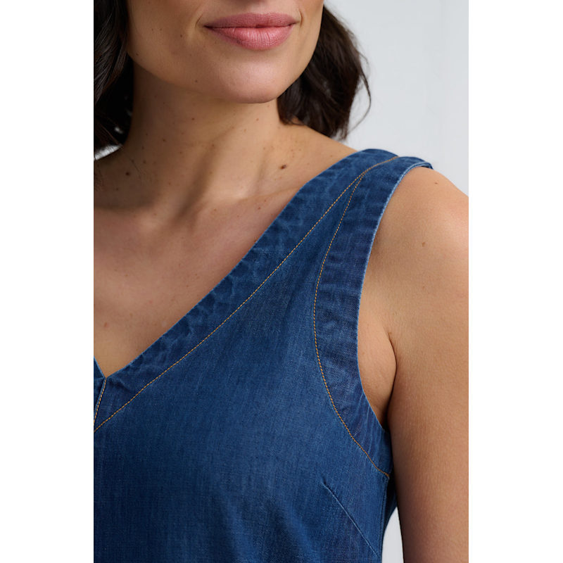 Thumbnail of Cerys Midi Sundress Deep Blue Denim image
