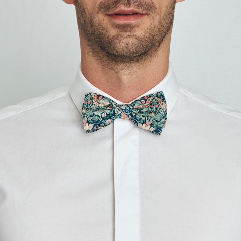 Thumbnail of Liberty Strawberry Thief Emerald Bow Tie image