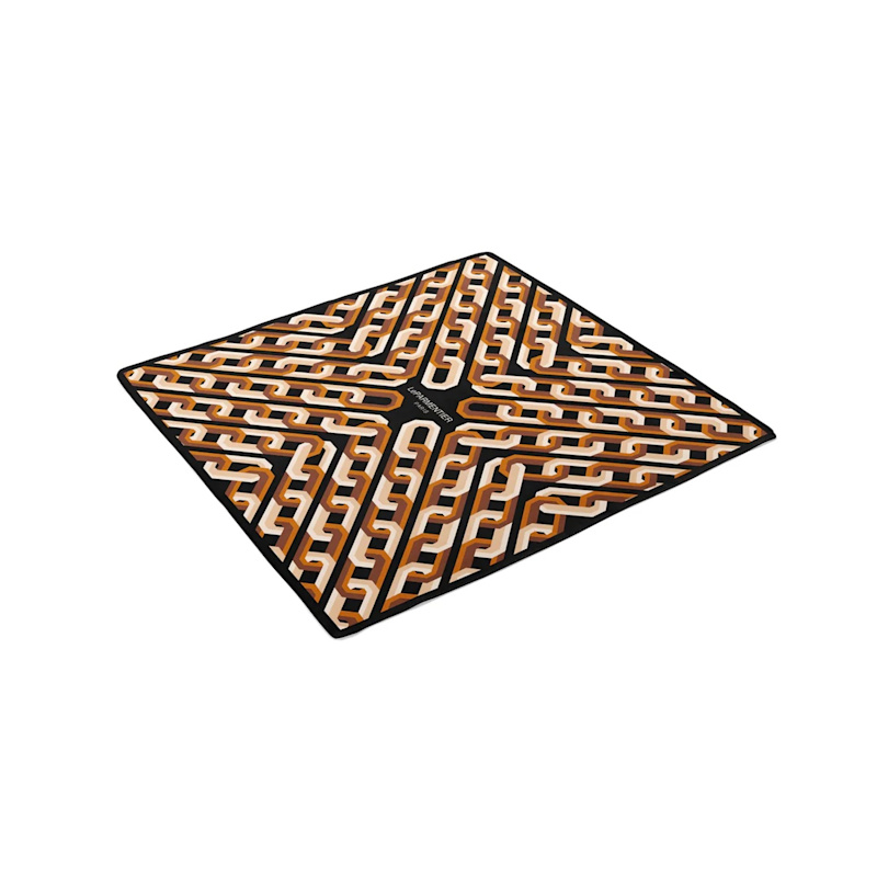Thumbnail of Chain Motif Bandana Silk Scarf - Black image
