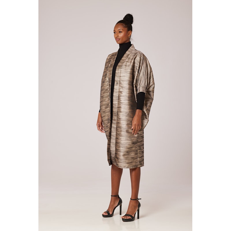 Thumbnail of Champagne Sand Storm Midi Kimono Jacket image