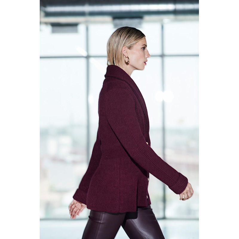 Thumbnail of Maroon English Stitch Slim-Fit Tailored Jacket image