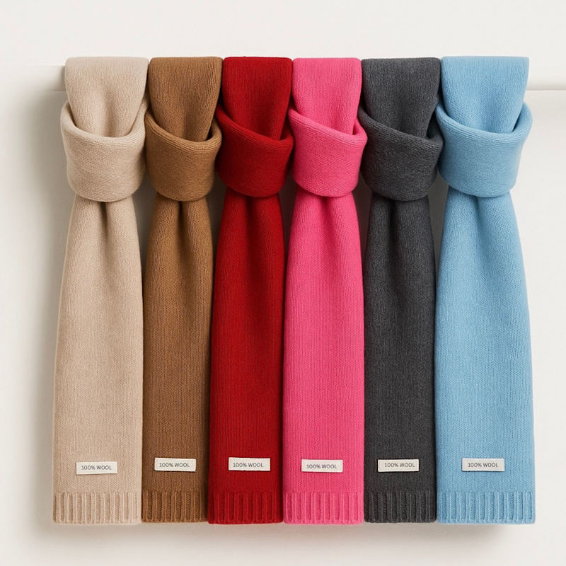 Thumbnail of Grey Color Wool Scarf - Australian Wool Scarf image