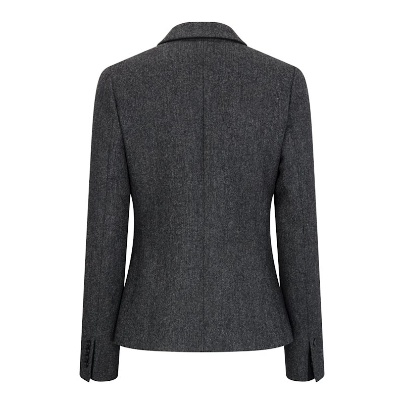 Thumbnail of Charcoal Salt & Pepper Orla Double Vent Tweed Jacket image