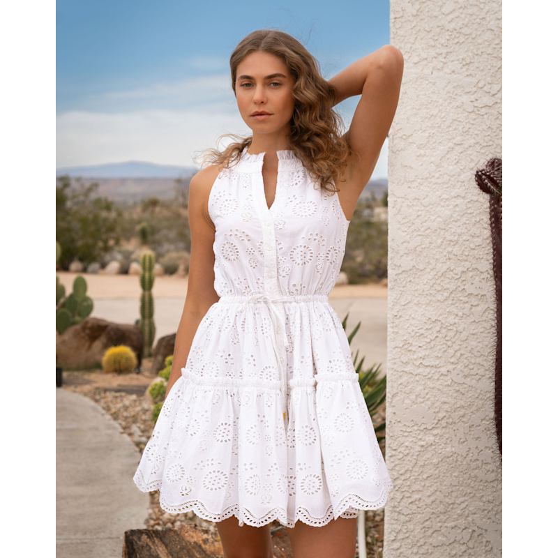 Thumbnail of Charlotte Dress In Fresh White Eyelet image