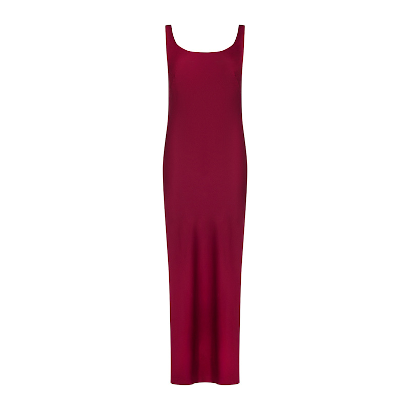 Thumbnail of Charlotte Reversible Dress In Fuchsia Vs Wine Red image