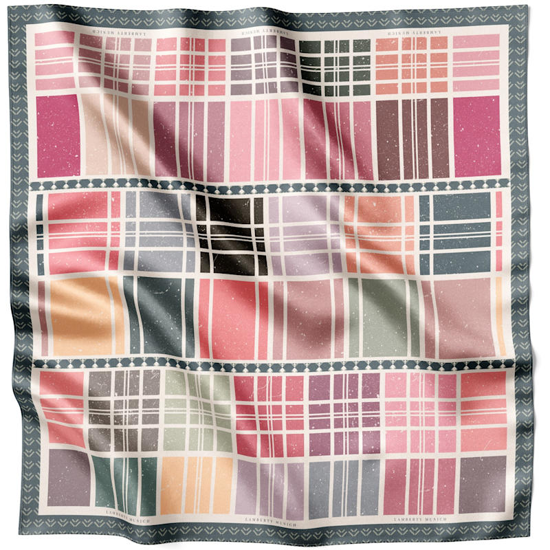 Thumbnail of Soft Grid Cherry - Midi Silk Scarf image