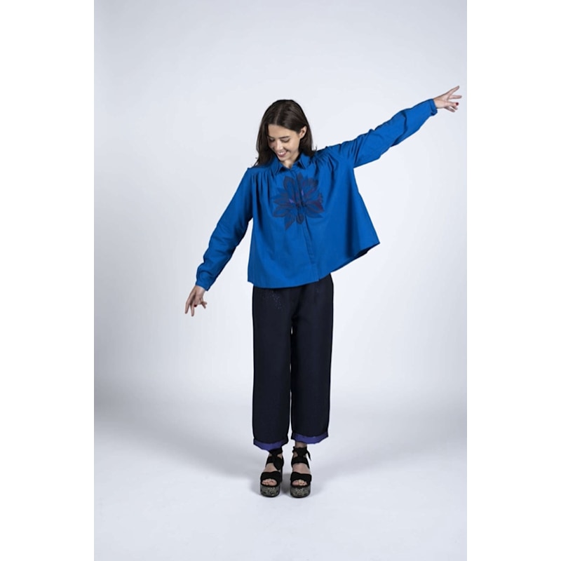 Thumbnail of Hila Blue Button-Up Shirt image