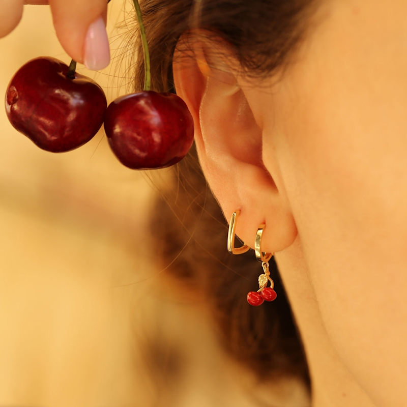 Thumbnail of Cherry Earrings - Rose Gold image