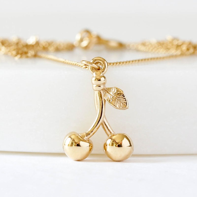 Thumbnail of Cherry Necklace – Gold image