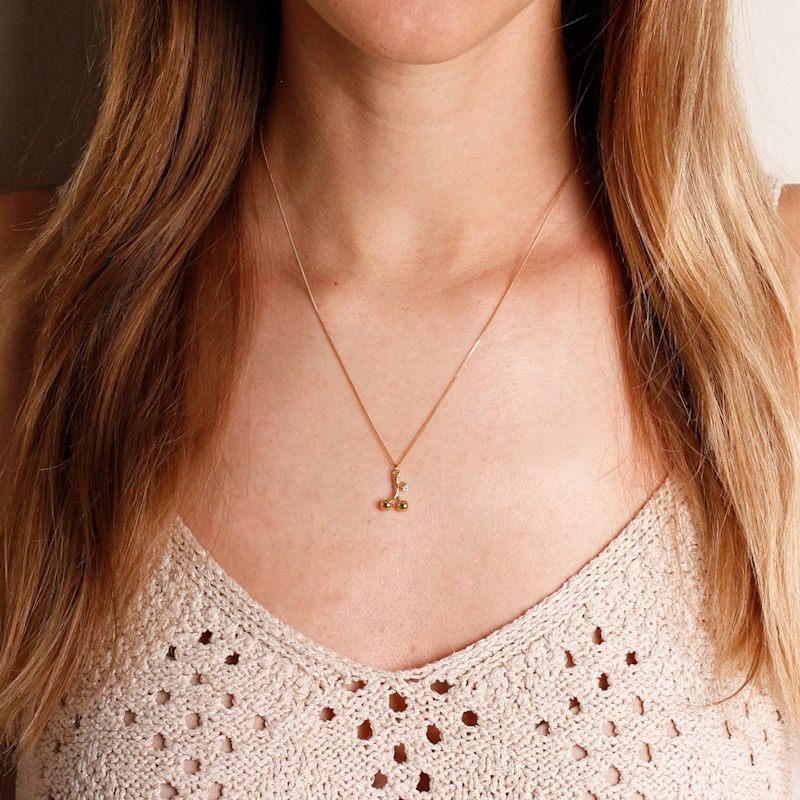 Thumbnail of Cherry Necklace – Gold image