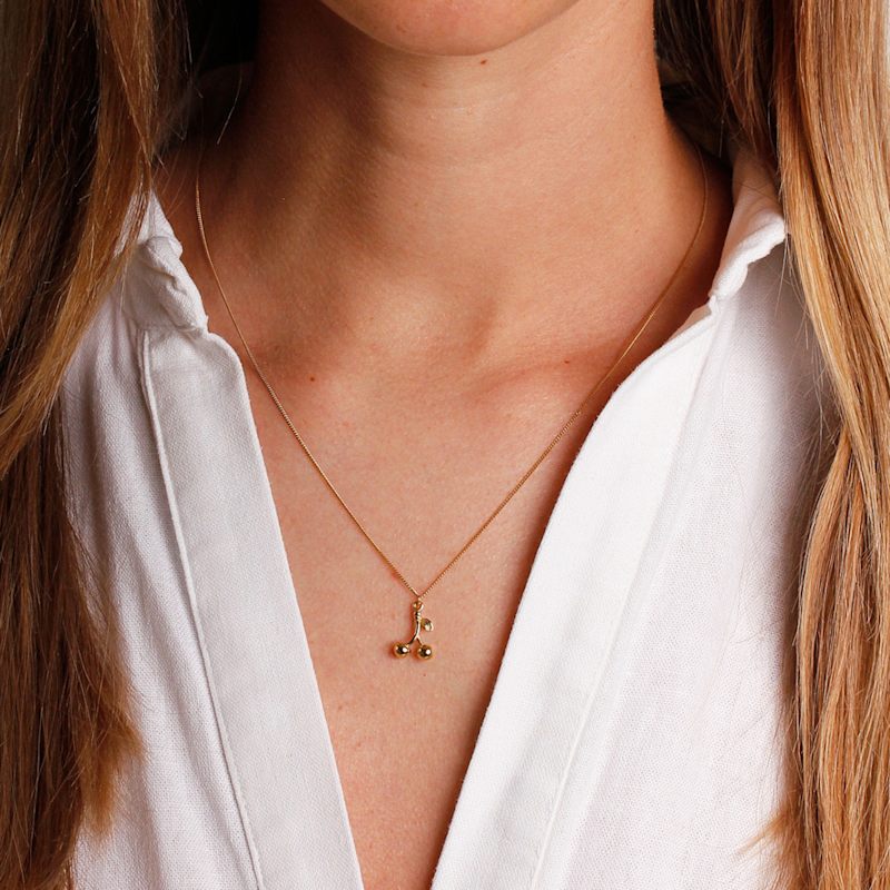 Thumbnail of Cherry Necklace – Gold image