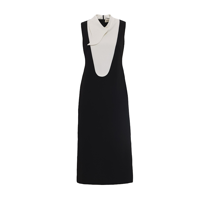 princess polly baby blue dress Black Deep-V Tweed Mini Dress – Montsand main image 1
