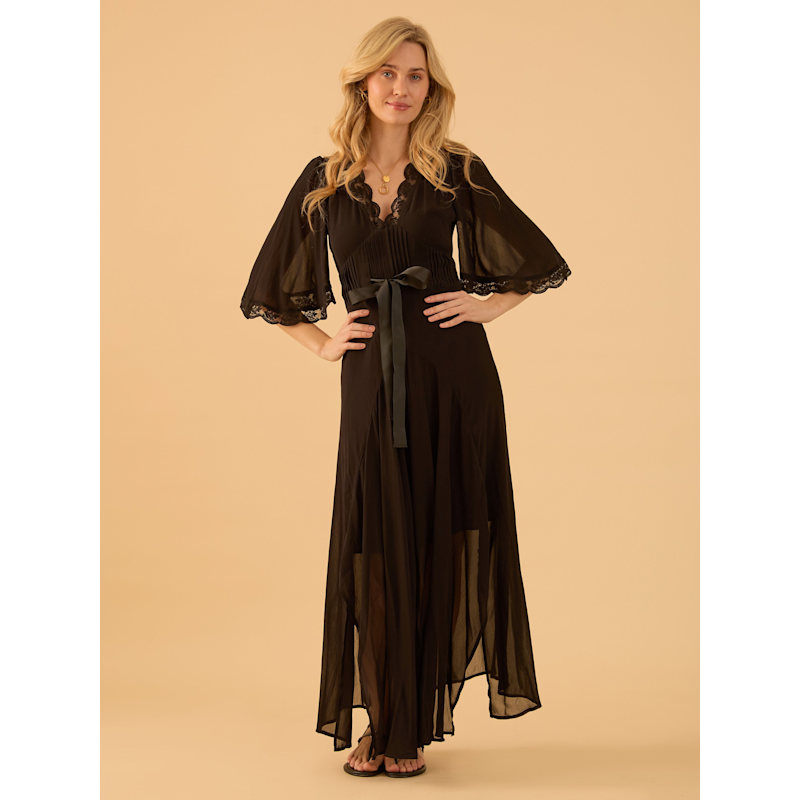 Thumbnail of Chloe Black Tie Front Dress Black image