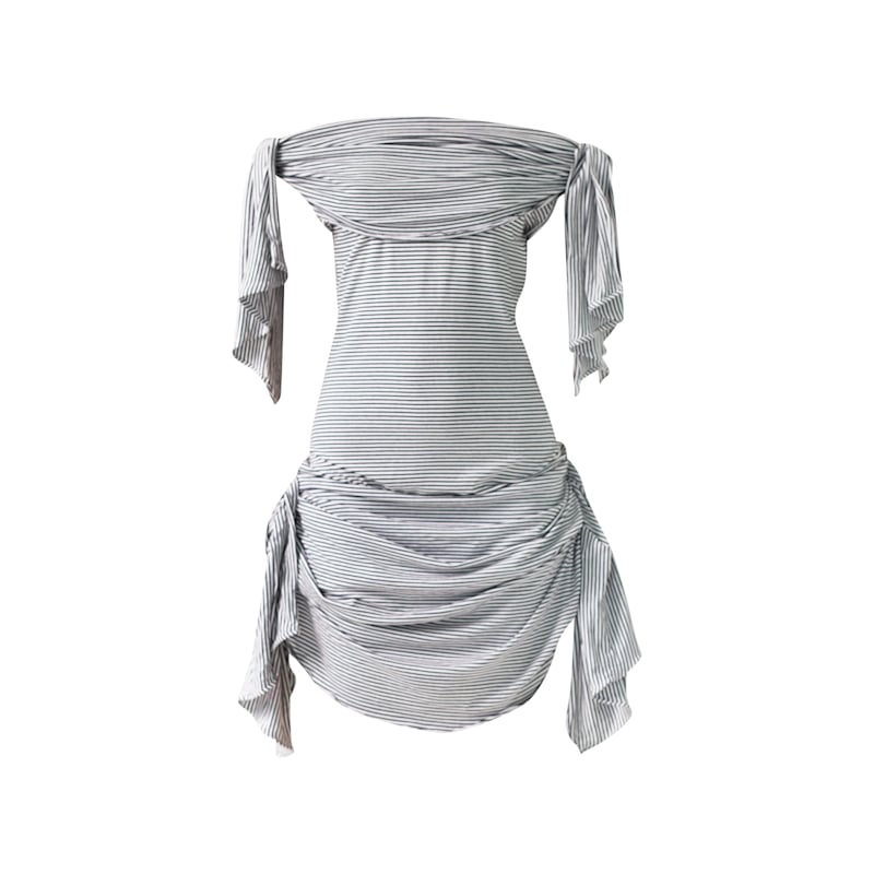 Thumbnail of Chloe Dress In Striped Fabric image