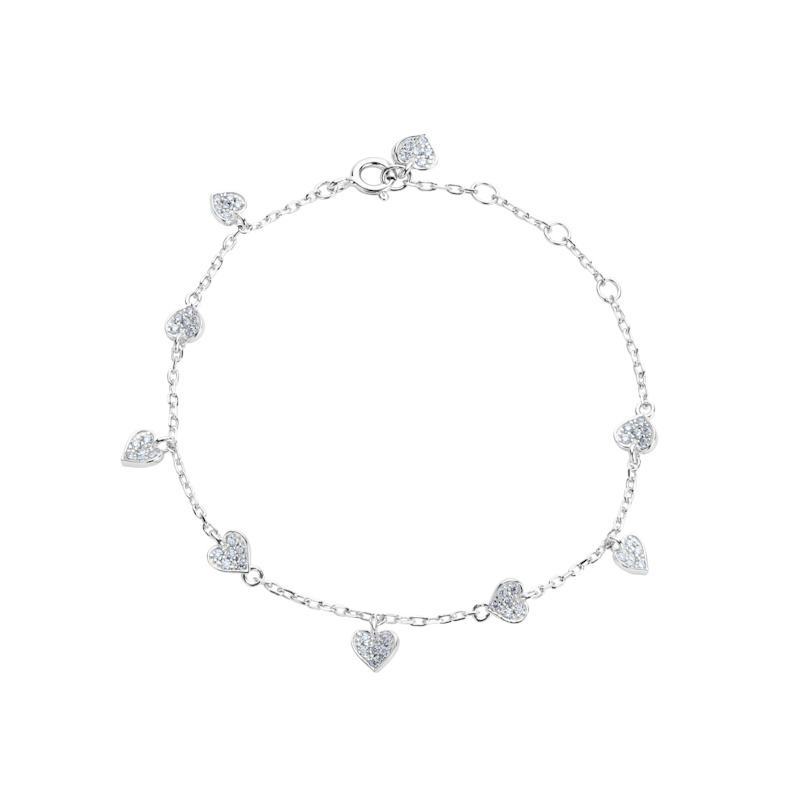 Thumbnail of 'Where There Is Love, There Is Magic' Heart Bracelet In Sterling Silver image