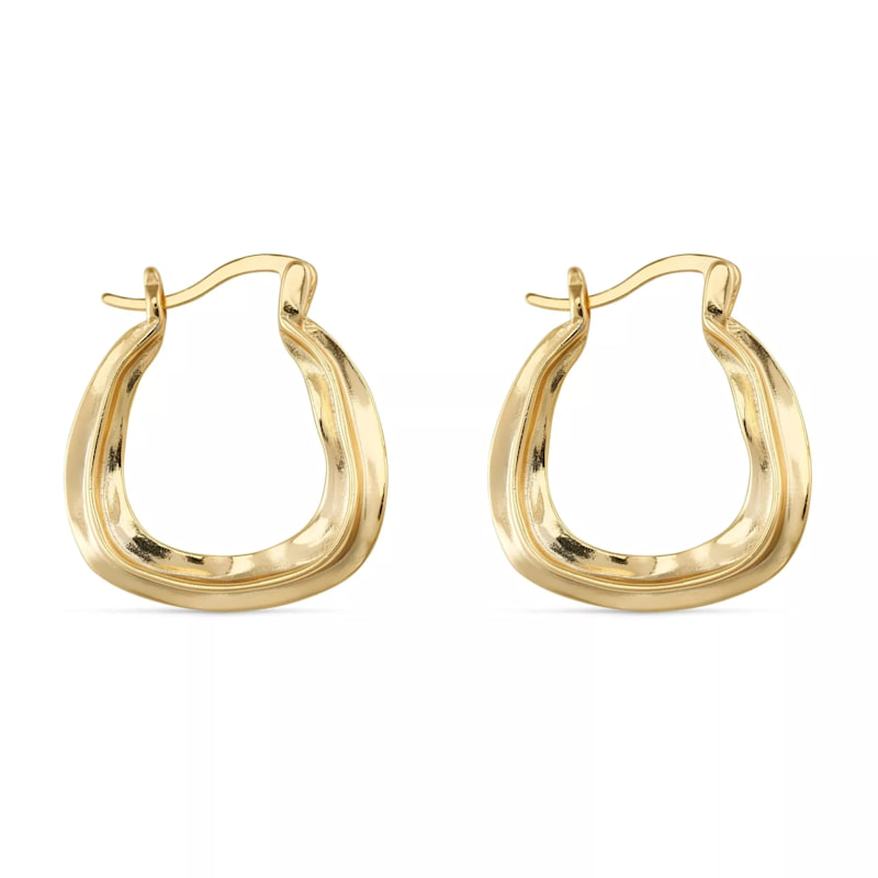 Thumbnail of Chunky Gold Oval Hoop Earrings image